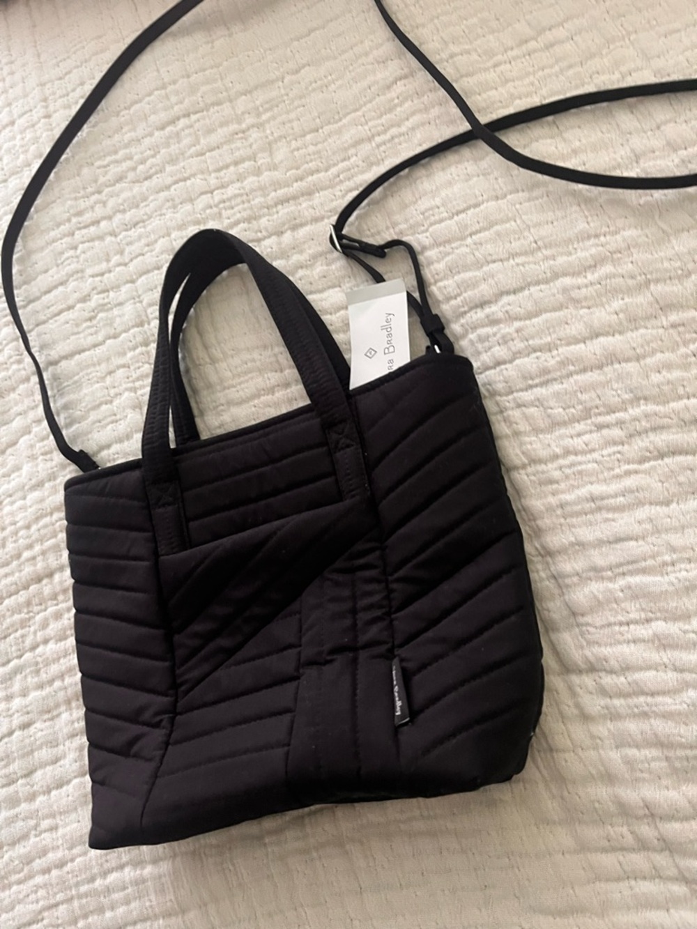 Vera Bradley Black Quilted mini bag/Crossbody Bag - Picture 13 of 13